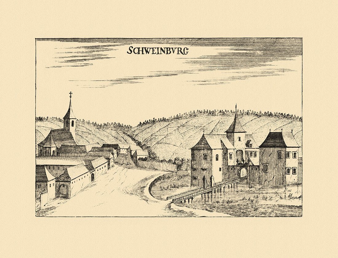 Kunstdruck Großschweinbarth Schweinburg Vischer Österreich Burgen und Schlösser 4, (1 St) von OTTO