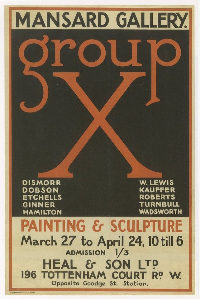 Kunstdruck Group X E. McKnight Kauffer 1920 Painting Wadsworth Kunstdruck Werbung, (1 St) von OTTO