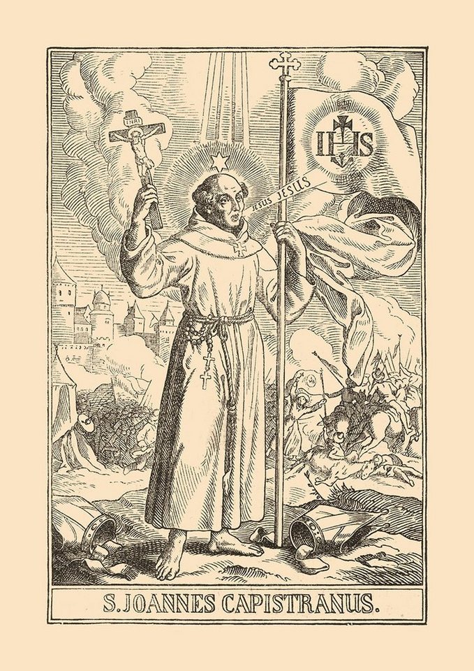 Kunstdruck Heiliger Johannes Capistranus Rechtsanwälte Holzstich Sankt A4 1076, (1 St) von OTTO