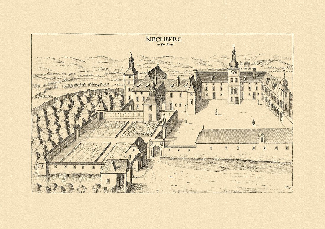 Kunstdruck Kirchberg an der Raab Schloss Vischer Österreich Burgen und Schlösser, (1 St) von OTTO