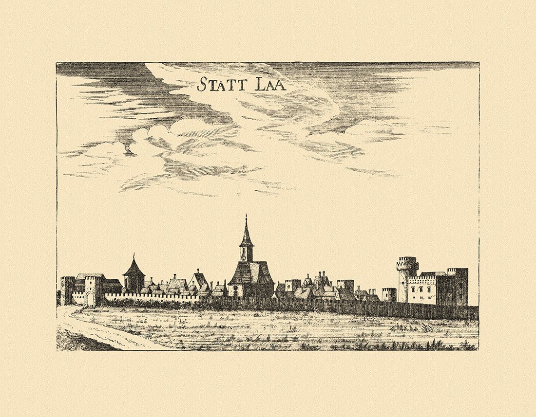 Kunstdruck Laa a. d. Thaya Weinviertel Matthäus Vischer Österreich Burgen und Sch, (1 St) von OTTO
