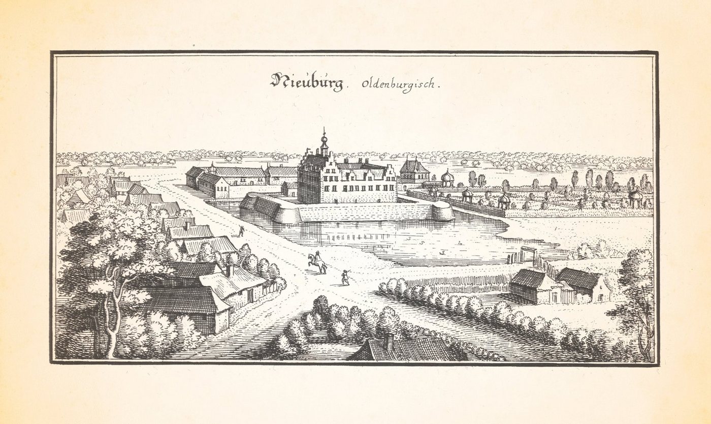 Kunstdruck Nieuburg oldenburgisch Schloss Neuenburg Zetel Trutzburg Kupferstich M, (1 St) von OTTO