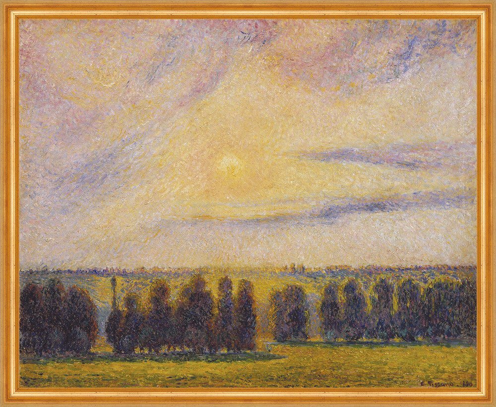 Kunstdruck Sunset at Eragny Camille Pissarro Sonnenuntergang Frankreich Natur B A, (1 St) von OTTO