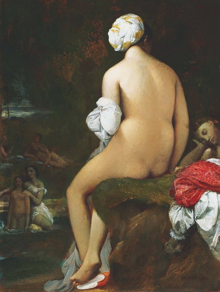 Kunstdruck The Small Bather Jean-Auguste-Dominique Ingres Teich Nackt Baden B A3, (1 St) von OTTO