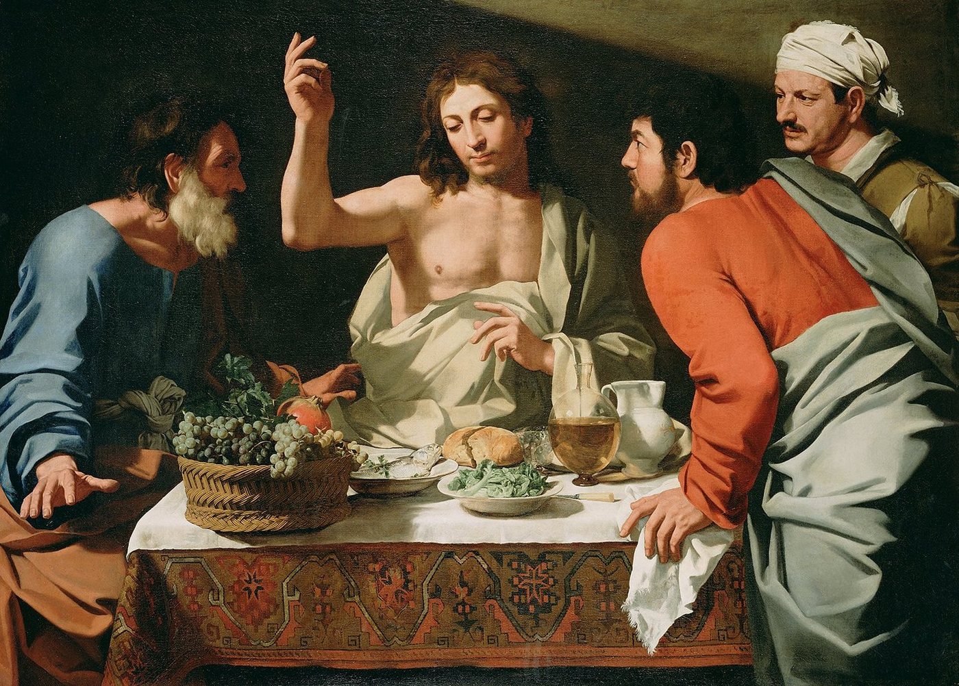 Kunstdruck The Supper at Emmaus Bartolomeo Cavarozzi Bibel Jesus Mahl Christus B, (1 St) von OTTO