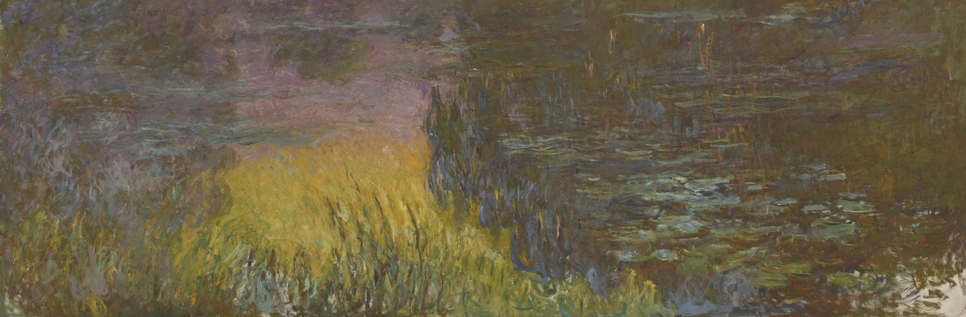 Kunstdruck The Water Lilies - Setting Sun Claude Monet Blumen Teich Pflanzen B A3, (1 St) von OTTO