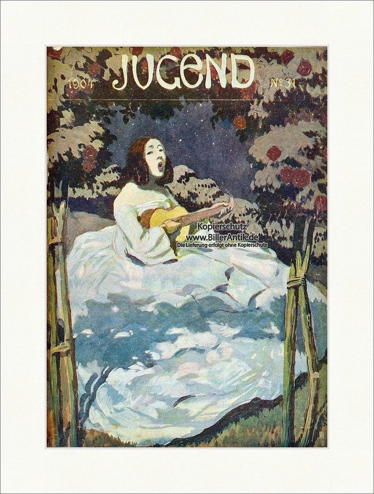 Kunstdruck Titelseite der Nummer 31 von 1904 Alexander von Salzmann Gitarre Jugen, (1 St) von OTTO