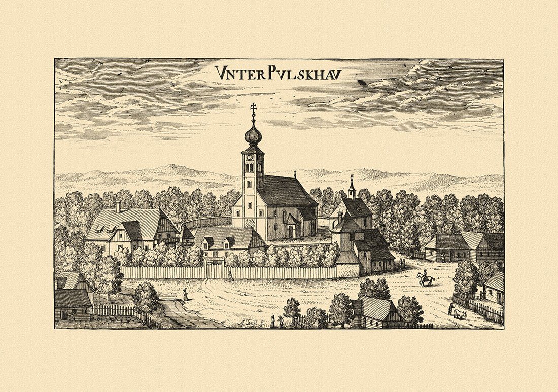 Kunstdruck Unterpulsgau Pulskhau Spodnja Vischer Österreich Burgen und Schlösser, (1 St) von OTTO