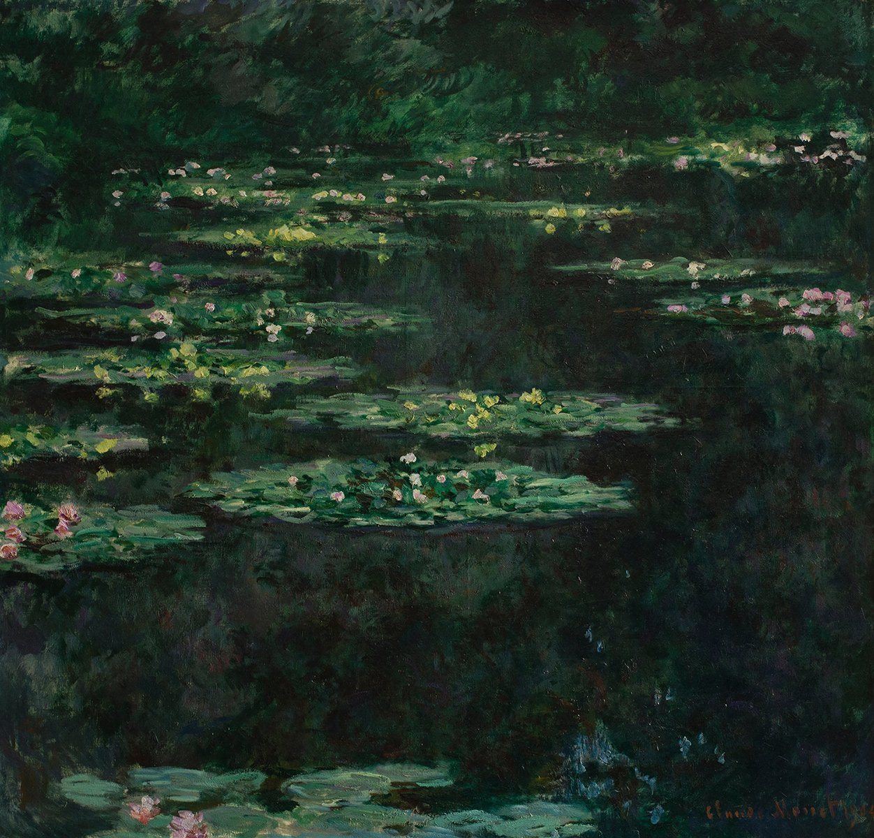 Kunstdruck Waterlilies Claude Monet Pflanzen Teich Wasser Blumen Blüten See B A3, (1 St) von OTTO