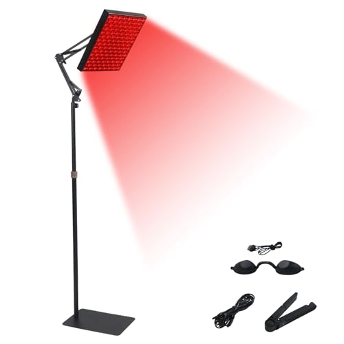OUGPIU Rotlichtlampe mit Stand,660nm & 850nm Infrarotlampe,Flexibler Infrarot Lampen für Gesicht,Hals und Rücken Körper Genesung,Physiotherapie Lampe,Rotlichtlampe Therapie Einstellbar OUGPIU Rotlichtlampe mit Stand,660nm & 850nm Infrarotlampe,Flexibler Infrarot Lampen für Gesicht,Hals und Rücken Körper Genesung,Physiotherapie Lampe,Rotlichtlampe Therapie Einstellbar von OUGPIU