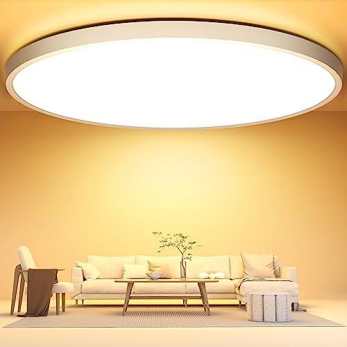 Deckenlampe Led Deckenleuchte Flach Rund - Ø40CM 36W 3600LM 3000K Warmweiss Led Deckenlampe Wohnzimmer Led Lampe Decke für Küche Schlafzimmer Badezimmer Kinderzimmer, Modern Rund IP44 2,4CM Utra Dünn Deckenlampe Led Deckenleuchte Flach Rund - Ø40CM 36W 3600LM 3000K Warmweiss Led Deckenlampe Wohnzimmer Led Lampe Decke für Küche Schlafzimmer Badezimmer Kinderzimmer, Modern Rund IP44 2,4CM Utra Dünn von OUILA