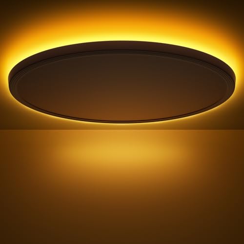 OUILA Deckenlampe LED mit Nachtlicht 1800K, 3000K/4000K/6500K Dimmbar Leuchten Lampe Decke mit Fernbedienung, 24W Modern Ultra Dünn Deckenleuchte für Schlafzimmer, Wohnzimmer, Bad, Küche, 30CM/Weiß OUILA Deckenlampe LED mit Nachtlicht 1800K, 3000K/4000K/6500K Dimmbar Leuchten Lampe Decke mit Fernbedienung, 24W Modern Ultra Dünn Deckenleuchte für Schlafzimmer, Wohnzimmer, Bad, Küche, 30CM/Weiß von OUILA