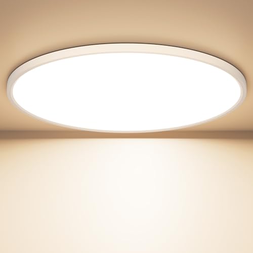 OUILA LED Deckenleuchte Flach Rund - Ø40CM Deckenlampe LED 36W 4000K 3600LM IP44 Wasserdichte Badezimmer lampe, Küchenlampe Deckenleuchte Neutralweiß für Küche Bad Schlafzimmer Flur Keller OUILA LED Deckenleuchte Flach Rund - Ø40CM Deckenlampe LED 36W 4000K 3600LM IP44 Wasserdichte Badezimmer lampe, Küchenlampe Deckenleuchte Neutralweiß für Küche Bad Schlafzimmer Flur Keller von OUILA