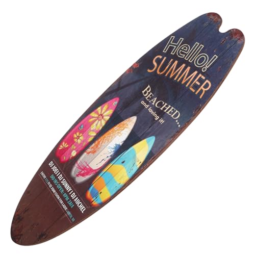 OUNONA Wohnkultur Sommer- -Surfbrett Surfbrett-Türschild Surfbrett-Schild aus Holz Vintage-Dekor Outdoor-Dekor Surfbrett-Wanddekoration kreative Holzdekoration Haushalt Ornament von OUNONA