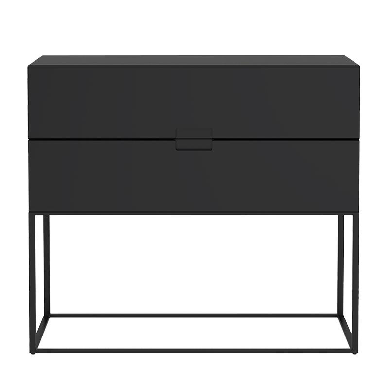 OUT OBJEKTE UNSERER TAGE - Fischer Design 02 Sideboard 90x38x78cm - schwarz/MDF lackiert/mit 2 Schubladen/Gestell Stahl schwarz pulverbeschichtet von OUT OBJEKTE UNSERER TAGE