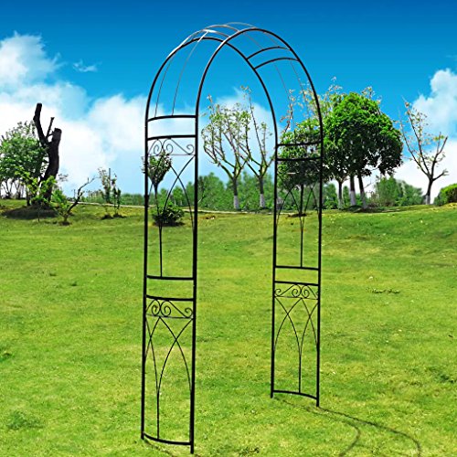 OUTOUR Stereoskopischer Metallgarten Arbor Arbour für Kletterpflanzen Outdoor Garden Lawn Patio Hochzeit Schwarz von OUTOUR