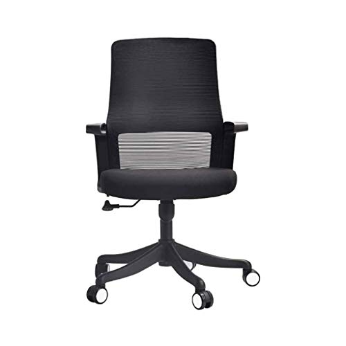 Bürostuhl, Rückenlehne, schlicht, modern, Netzgewebe, atmungsaktiv, Bürostuhl, Konferenzstuhl (schwarz) von OUZBEM