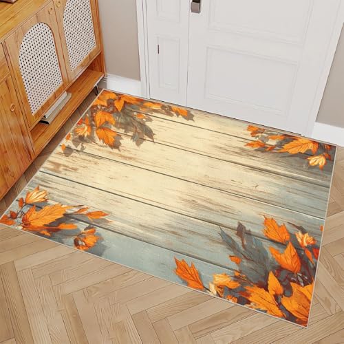 OUZUIU Kurze Flusen Teppich 50x80cm Wohnzimmer 3D Druck Blätter Pflanzen Muster Kaschmirimitat Anti-Rutsch Leicht zu reinigen Waschbare Rückseite Balkone Korridore Restaurants OUZUIU Kurze Flusen Teppich 50x80cm Wohnzimmer 3D Druck Blätter Pflanzen Muster Kaschmirimitat Anti-Rutsch Leicht zu reinigen Waschbare Rückseite Balkone Korridore Restaurants von OUZUIU