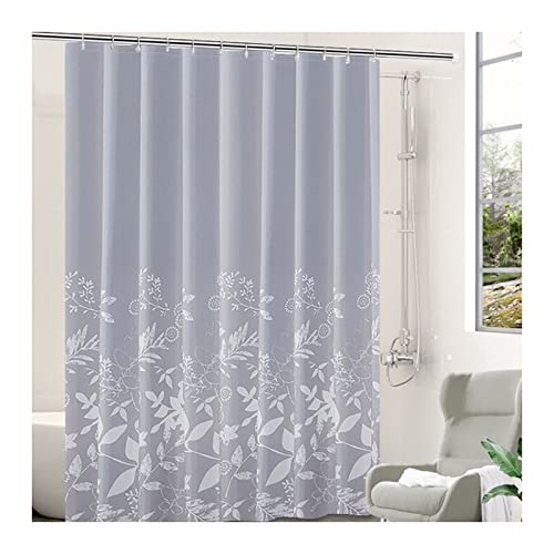 OWIEN Duschvorhang mit Haken, nicht transparent, wasserdicht, Blumen- und Blatt-Design, Badezimmervorhang mit rostfreien Ösen, 150 x 180 cm OWIEN Duschvorhang mit Haken, nicht transparent, wasserdicht, Blumen- und Blatt-Design, Badezimmervorhang mit rostfreien Ösen, 150 x 180 cm von OWIEN