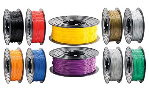 PETG Filament 3D Drucker 1,75mm / 10x 1kg Rolle 10 Farben für 3D Printer oder Stift 10er Set (10Kg) von OWL-Filament