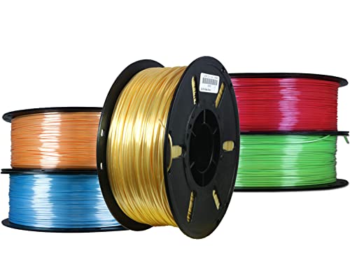 PLA PLA+ 5 er Gemischtes Set Filament Shiney Silk Seidenoptik 1,75mm 3D Drucker 5kg von OWL-Filament