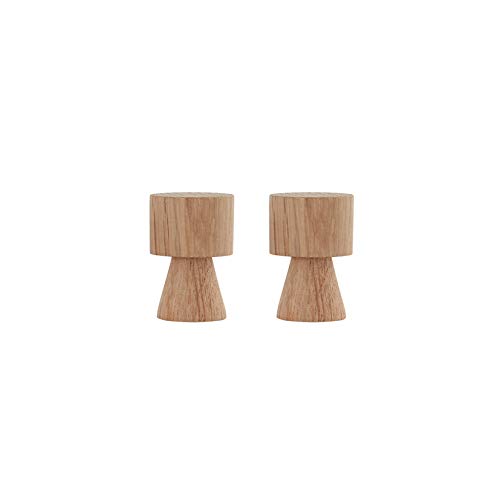 OYOY Living Design Satz von 2 braunen Haken aus Holz ø2,5xh3,5cm von OYOY