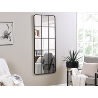 Spiegel Fenster-Optik - 60 x 140 cm - Industrial-Stil - Metall - Schwarz - SCIARA von OZAIA