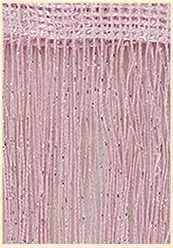 OZAQV Mehrzweck 3x2.6m String Vorhang Glänzend Quaste Linie Vorhänge Fenster Türteiler Drape Wohnzimmer Dekor Valance Türvorhang, Wanddekoration (Color : Pink, Size : 100x200cm) von OZAQV