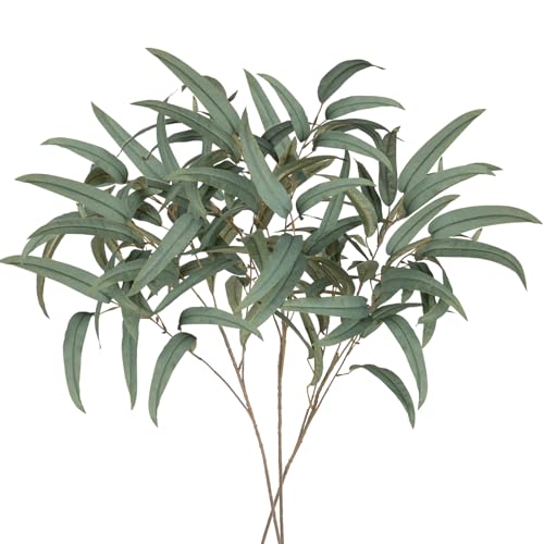 3er-Set 86 cm Eukalyptus Künstlich Pflanzen Zweige Künstliche Eukalyptus Zweig, Künstliche Pflanzen für Hochzeit, Garten, Haus, Büro, Blumenarrangements, Tischdekoration, Innen- und Außenbereich von Oairse