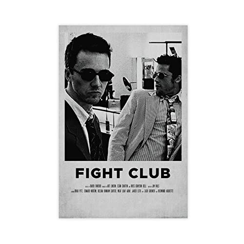 Movie Fight Club klassisches Poster auf Leinwand, Schlafzimmer, Dekoration, Sport, Landschaft, Büro, Raumdekoration, Geschenk, ungerahmt, 50 x 75 cm von OakiTa