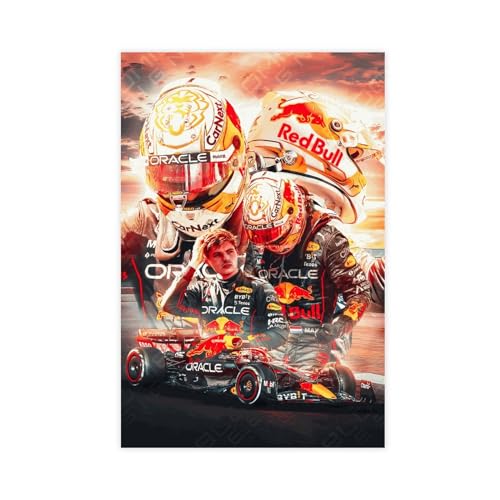 OakiTa World Formula 1 Driver Max Verstappen Poster 7 Leinwand Poster Wandkunst Dekor Druck Bild Gemälde für Wohnzimmer Schlafzimmer Dekoration ungerahmt 40 x 60 cm von OakiTa