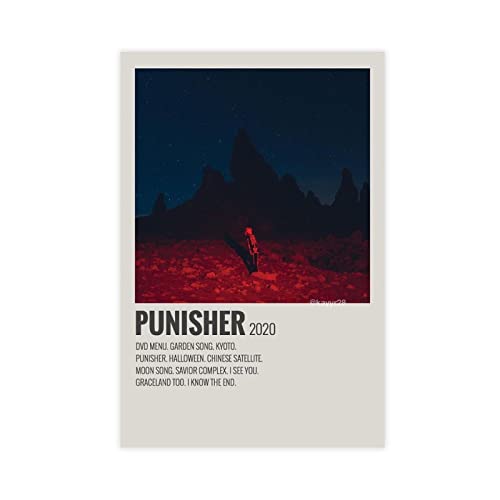Punisher by Phoebe Bridgers Album-Poster, Leinwand, Poster, Schlafzimmer, Dekoration, Sport, Landschaft, Büro, Raumdekoration, Geschenk, ungerahmt, 50 x 75 cm von OakiTa