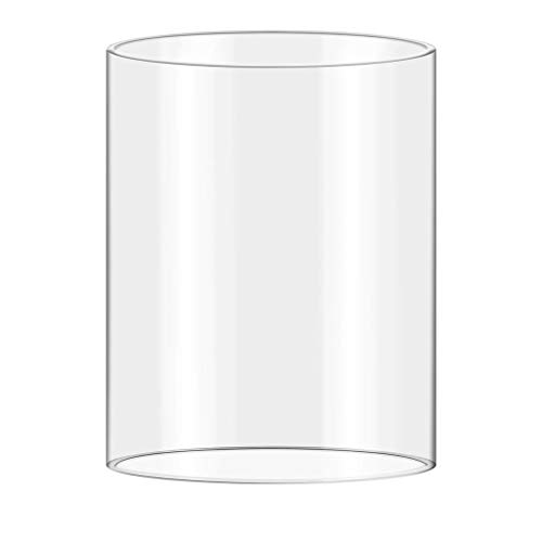 Glaszylinder ohne Boden Borosilikat Glas Windlicht Grablicht Wunschanfertigung nach Maß Öffnung Außen unten und Oben 9,5 cm Höhe 20 cm von Oberstdorfer Glashütte