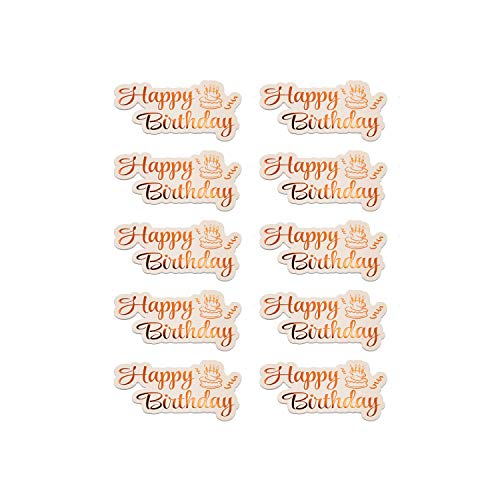 Oblique Unique® 10 STK. Happy Birthday Konfetti Geburtstag Jubliäum Roségold Streudeko Tisch Deko Geschenk Dekoration Basteln von Oblique Unique