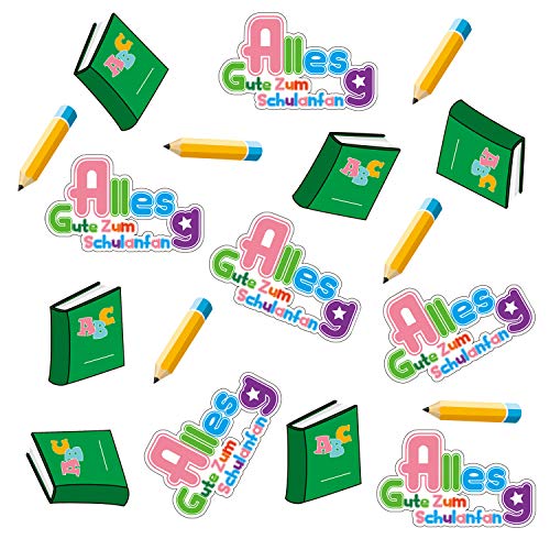 Oblique Unique® Alles Gute Zum Schulanfang Konfetti ABC Stift Buch Tisch Dekoration Schuleinführung von Oblique Unique