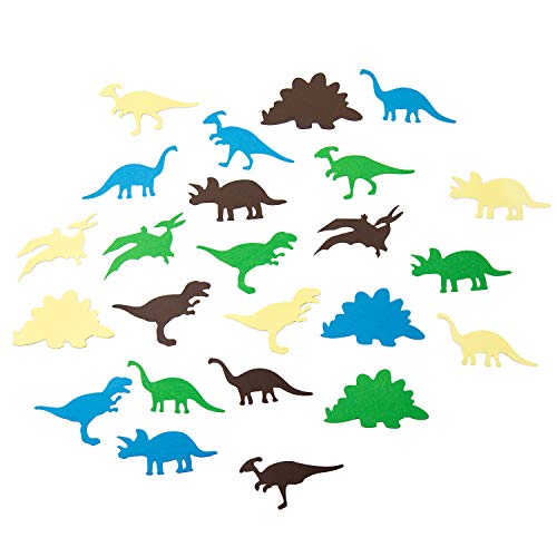 Oblique Unique® Dino Konfetti 24 STK. bunt für Kinder Geburtstag Dinosaurier als Tisch Deko Streudeko zum Basteln von Oblique Unique