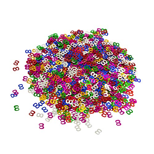 Oblique-Unique® Konfetti Zahl 8 Bunt 8. Geburtstag Jubiläum Deko Streudeko Tischdeko Zahlenkonfetti 800 Stück von Oblique Unique