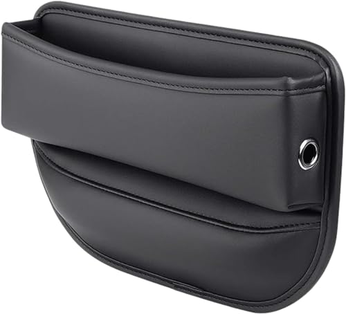 Obumi Autositz Lückenfüller Organizer, für BMW Série 3 Cabrio E30 E36 E46 E93 Leder Sitz Aufbewahrungsbox Vordersitz Multifunktionale Innen Zubehör,A Black von Obumi