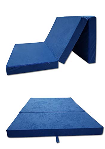 Odolplusz Klappmatratze Faltmatratze Klappbett - Made IN EU - als Matratze Gästebett Gästematratze einsetzbar (Blau, 120 x 200 cm) von Odolplusz