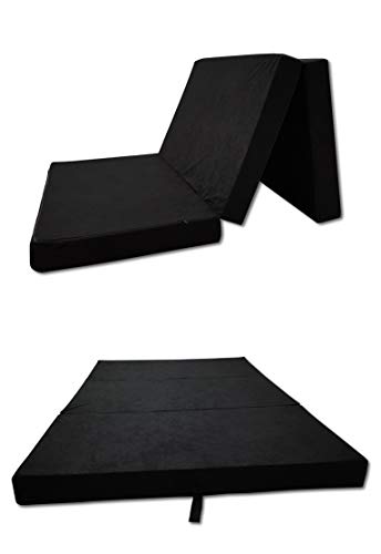 Odolplusz Klappmatratze Faltmatratze Klappbett - Made IN EU - als Matratze Gästebett Gästematratze einsetzbar (Schwarz, 120 x 200 cm) von Odolplusz