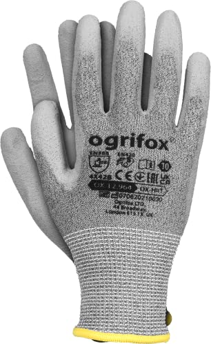 Ogrifox Nylonhandschuhe, Handschuhe, Arbeitshandschuhe Ox.12.964 Hiit, Stahlgrau, 9 Größe, 120 Paar von Ogrifox