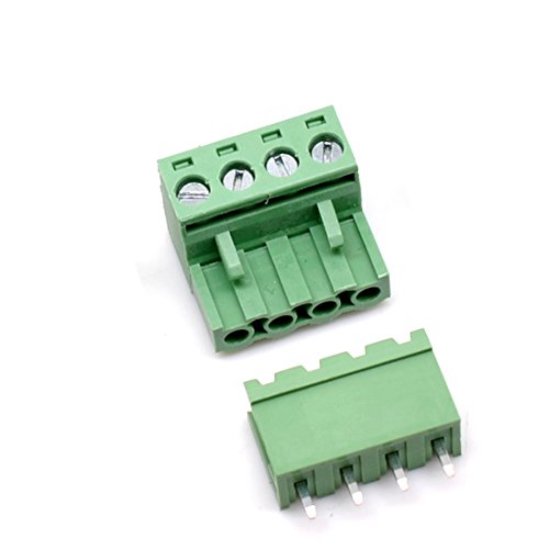 Oiyagai 10 Set 4 Pin 5,08mm Pitch Männlich Weiblich PCB Schraubklemmenblock von Oiyagai