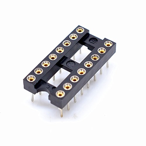 Oiyagai 20 Stück 2,54 mm Abstand 16 Stifte Rundlochlöten DIP-IC-Sockeladapter von Oiyagai