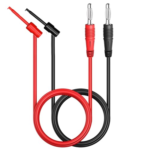 Oiyagai Bananenstecker auf Minigrabber 4 mm Bananenstecker zum Testen von Hakendraht-Kabel-Set für Multimeter, 3 A, 1 m von Oiyagai