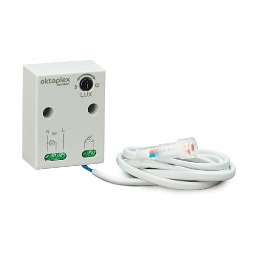 Oktaplex Rosa Mini Einbau Dämmerungsschalter externer Dämmerungssensor IP65 aussen und innen 230V weiss von Oktaplex motion