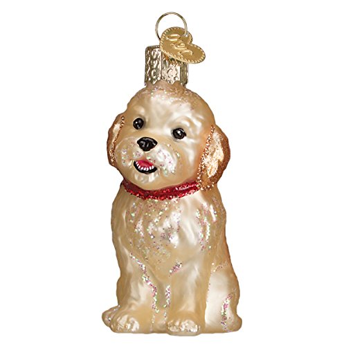 Old World Christmas Ornaments: Hundekollektion Glasornamente für Weihnachtsbaum Cockapoo-Welpe, Glas, Bunt, 3.25 von Old World Christmas