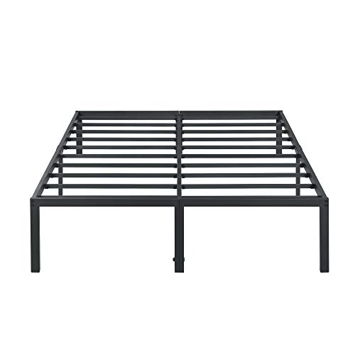 Olee sleep 45cm Stabiler Stahlbett / Stahl-Lattenrost / Anti-Rutsch-Unterstützung / Matratzenunterbau / Metallbett / Bettrahmen / Bett / 100 x 200cm / Twin XL / Schwarz / Metall von Olee Sleep