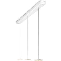 Oligo Decent LED Pendelleuchte, 3-flg., TW, unsichtbare Höhenverstellung, Baldachin: weiß matt von Oligo