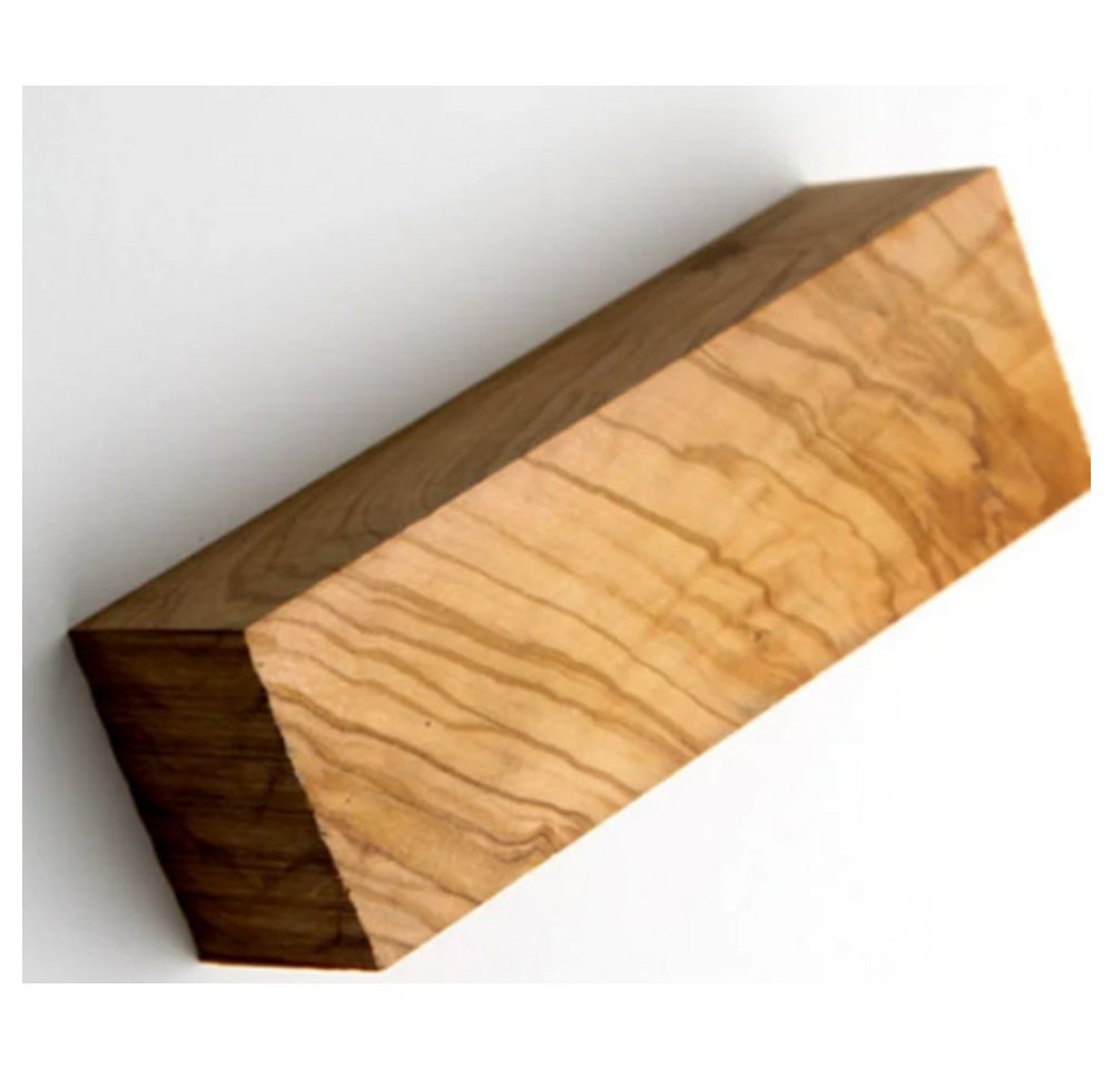 Olivenholz-erleben Holzbauscheibe DIY – Olivenholz Kantel (ca. 2 x 2 x 12 cm) für Stifte etc., 1-St., ausdrucksvolle Maserung und KEINE Risse im Holz von Olivenholz-erleben