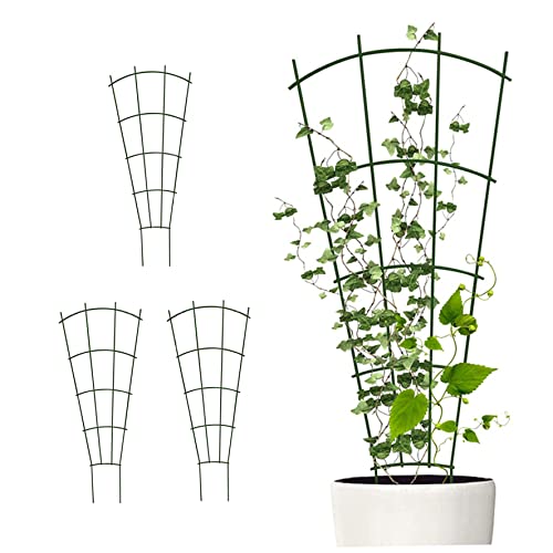 4PCS -Gitter für Kletteranlagen 40 cm Pflanze für Garten hohe Starke Metallschlangen für Kletterpflanzen in Töpfen im Innenbereich Schwarz (Wellenform) von OnIUeZky